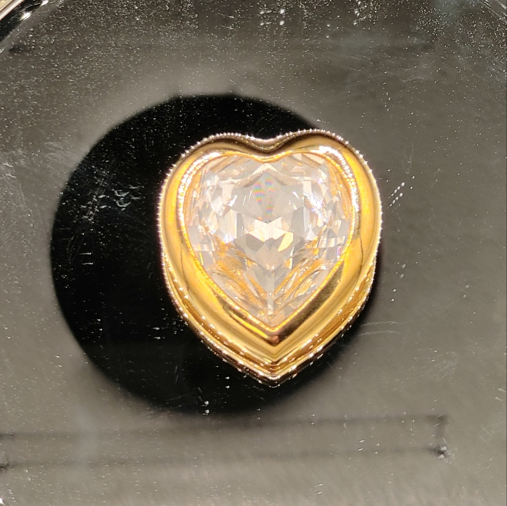 Swarovski High Polish Heart Pin Brooch - Picture 2 of 3